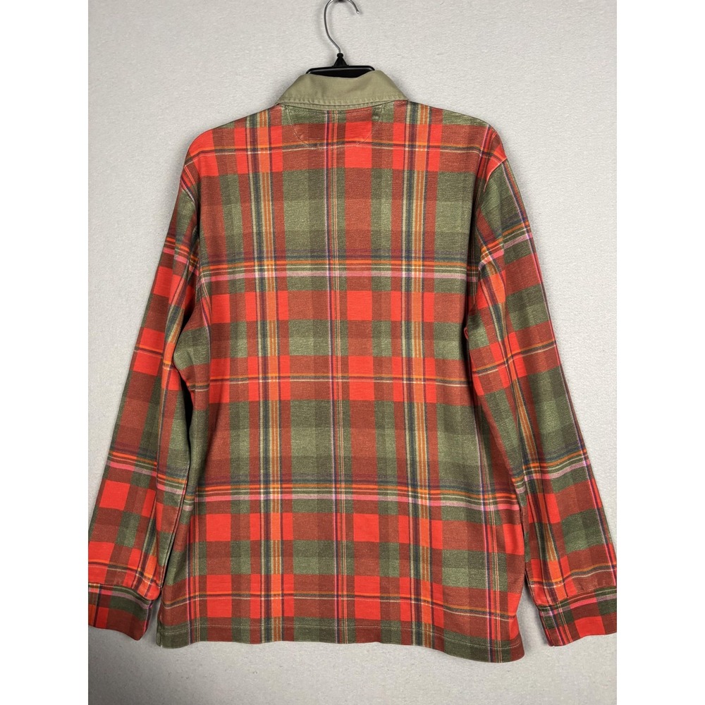 Polo Sport Ralph Lauren Shirt Mens Medium Red Plaid Madras Rugby Classic Fit - Picture 4 of 16